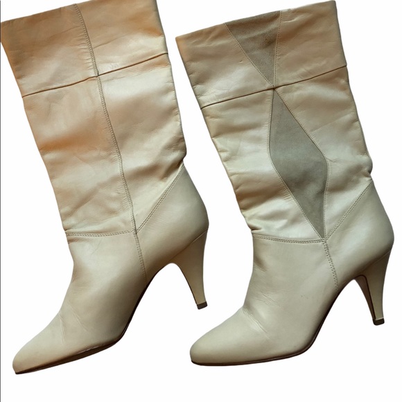 Vintage Leather Calf High Boots - Picture 2 of 2
